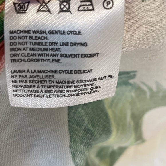 Farm Rio Anthropologie Deep-V Wide Leg Jumpsuit Tropical Floral Pink NWT Sz XS - Picture 16 of 16